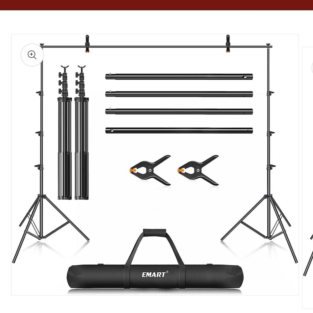 Emart photography backdrop stand 10x7.5 / 2 brand new in box.